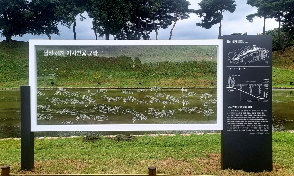 경주 월성해자 복원안내판